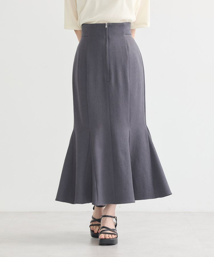 earth music&ecology「フロントジップマーメイドスカート」|タイト|