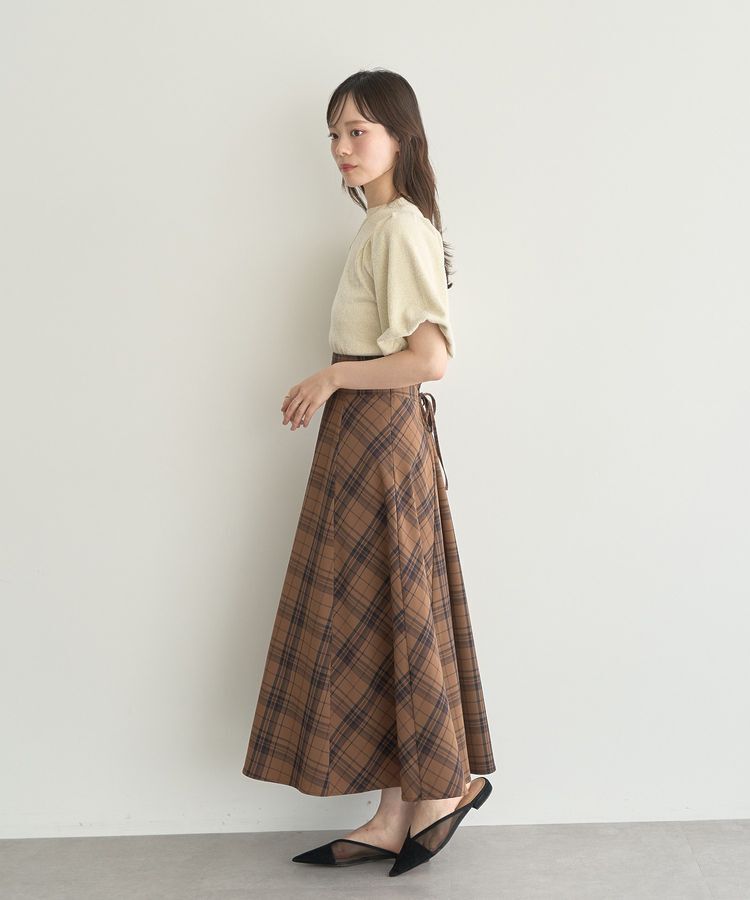 earth music&ecology「ラメモールパフスリニットプルオーバー」|ニット・セーター|