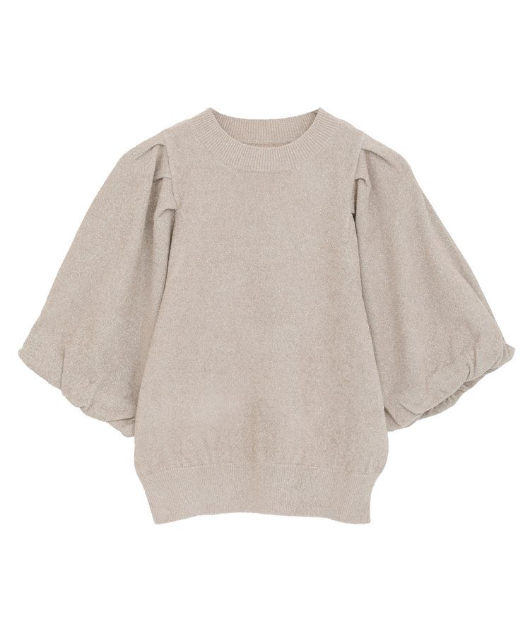 earth music&ecology「ラメモールパフスリニットプルオーバー」|ニット・セーター|