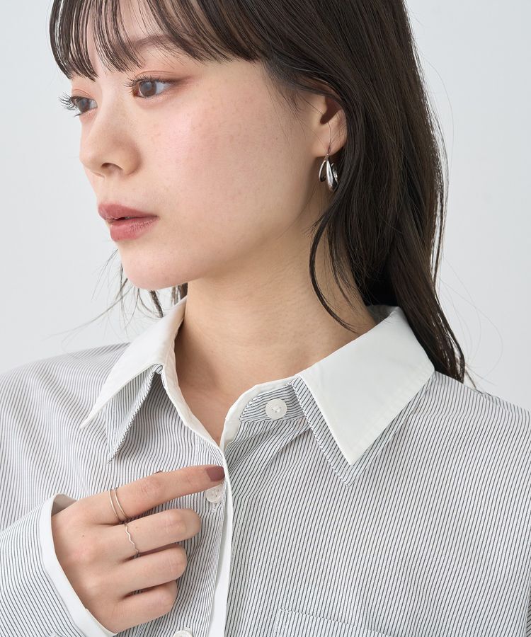 earth music&ecology「レイヤードストライプシャツ」|シャツ・ブラウス|