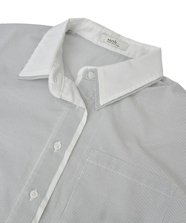 earth music&ecology「レイヤードストライプシャツ」|シャツ・ブラウス|