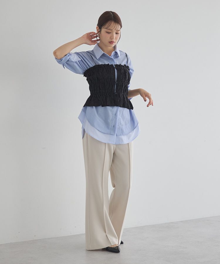 earth music&ecology「レイヤードストライプシャツ」|シャツ・ブラウス|