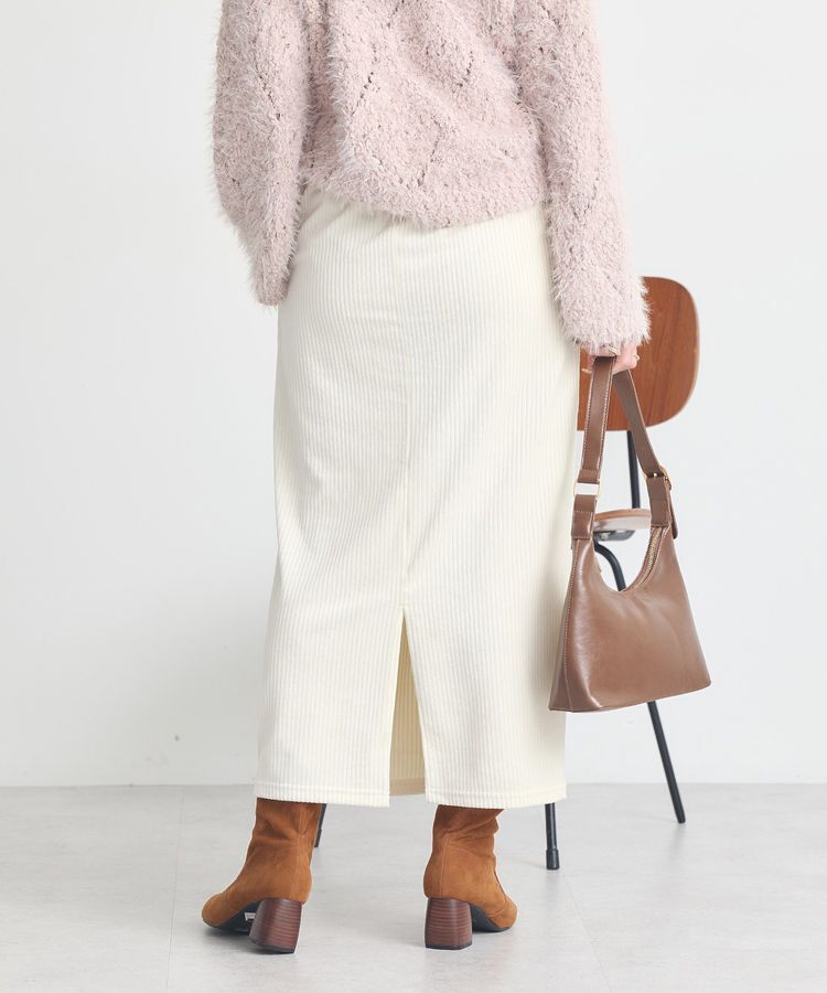 earth music&ecology「コーデュロイナロースカート」|タイト|