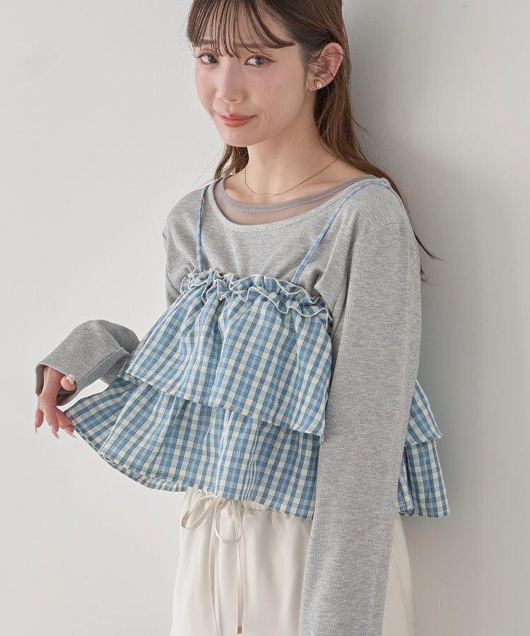 earth music&ecology「アソートチェックティアードビスチェ」|ベスト・ジレ|