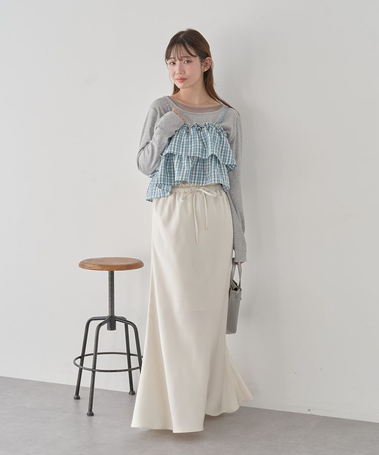 earth music&ecology「アソートチェックティアードビスチェ」|ベスト・ジレ|