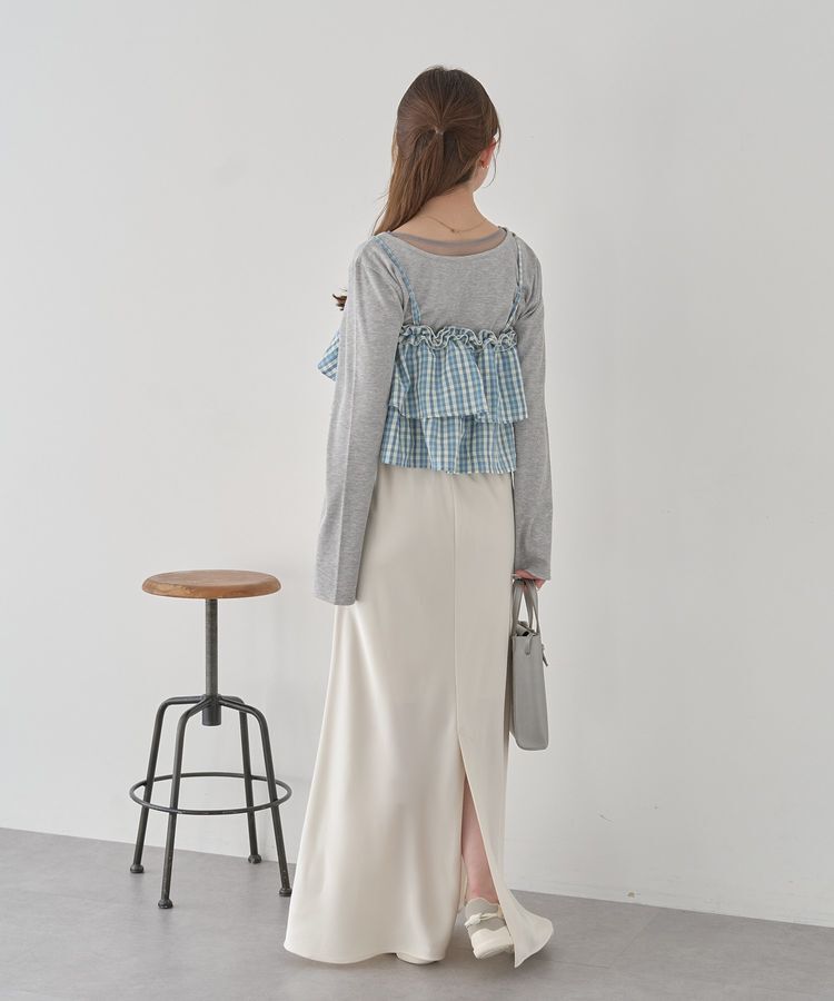 earth music&ecology「アソートチェックティアードビスチェ」|ベスト・ジレ|