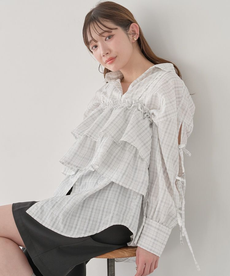 earth music&ecology「アソートチェックティアードビスチェ」|ベスト・ジレ|