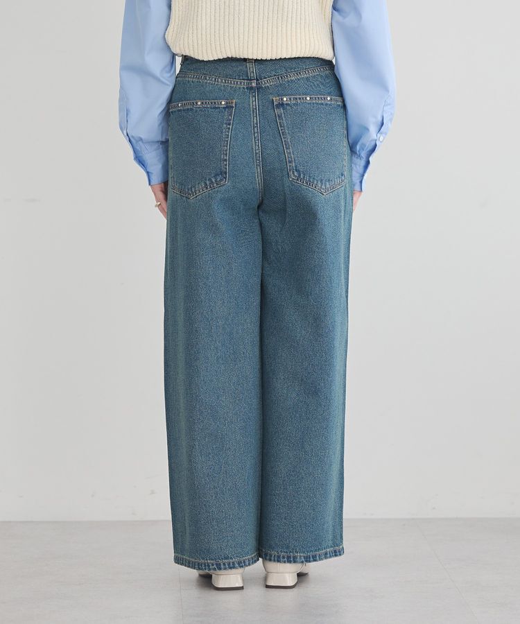 earth music&ecology「スタッズデニムパンツ」|デニム|