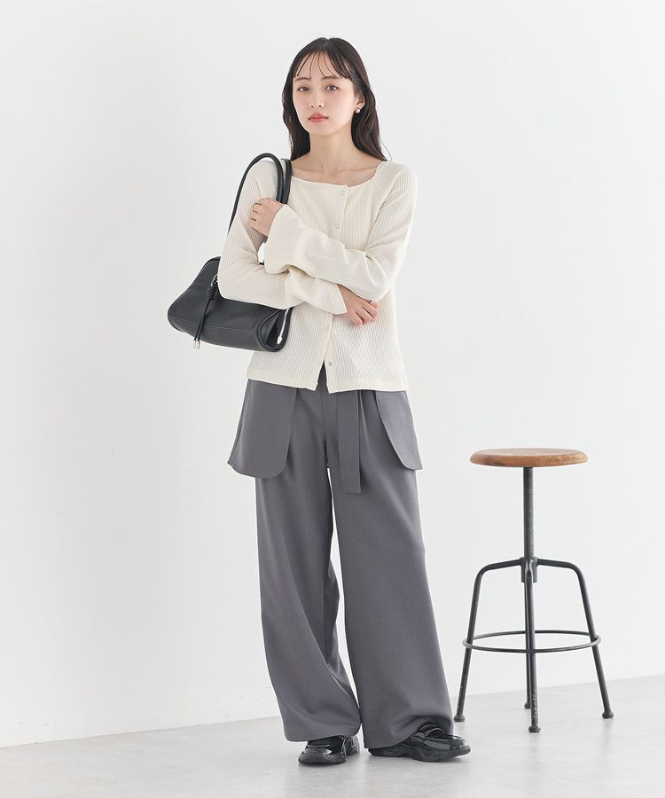 earth music&ecology「チャーム付きオブロングボストン」|ショルダー・メッセンジャー|