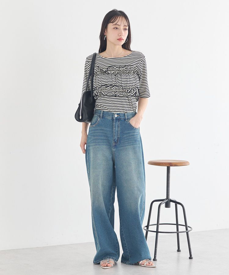 earth music&ecology「チャーム付きオブロングボストン」|ショルダー・メッセンジャー|