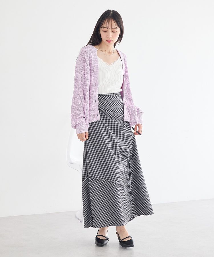 earth music&ecology「ぽんぽんスキッパーカーディガン」|カーディガン|