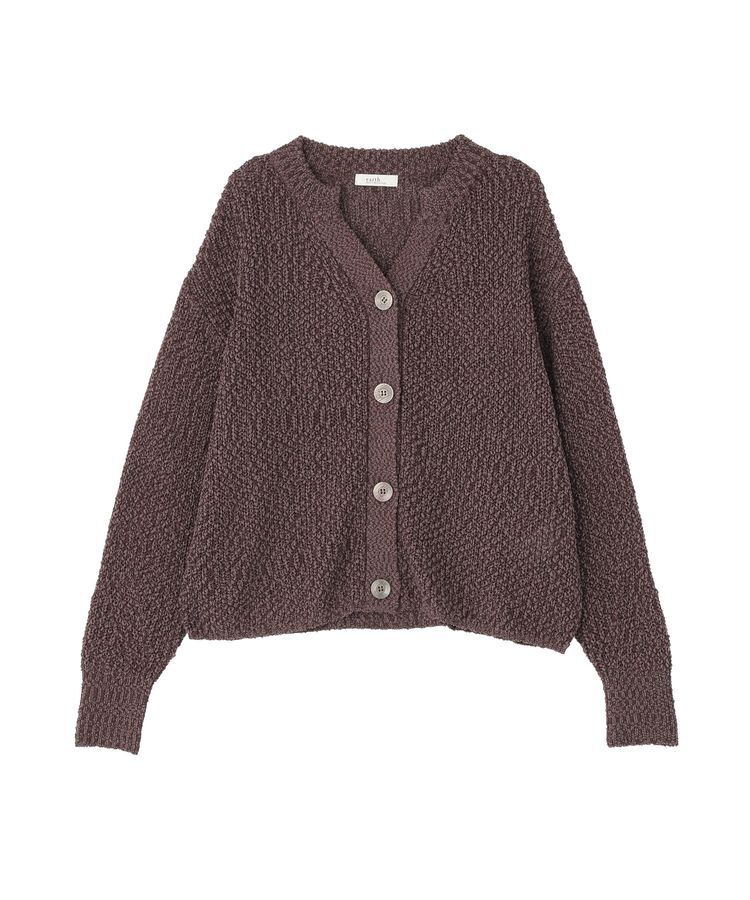 earth music&ecology「ぽんぽんスキッパーカーディガン」|カーディガン|