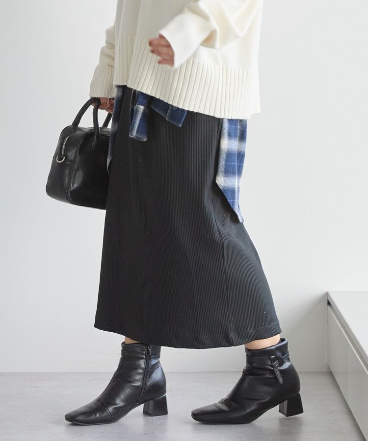 AMERICAN HOLIC「針抜きリブナロースカート」|タイト|