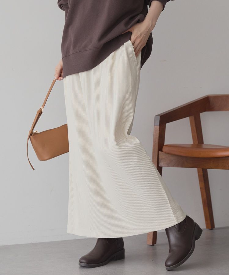 AMERICAN HOLIC「針抜きリブナロースカート」|タイト|