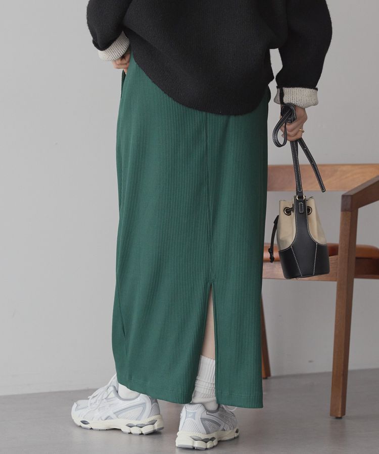 AMERICAN HOLIC「針抜きリブナロースカート」|タイト|