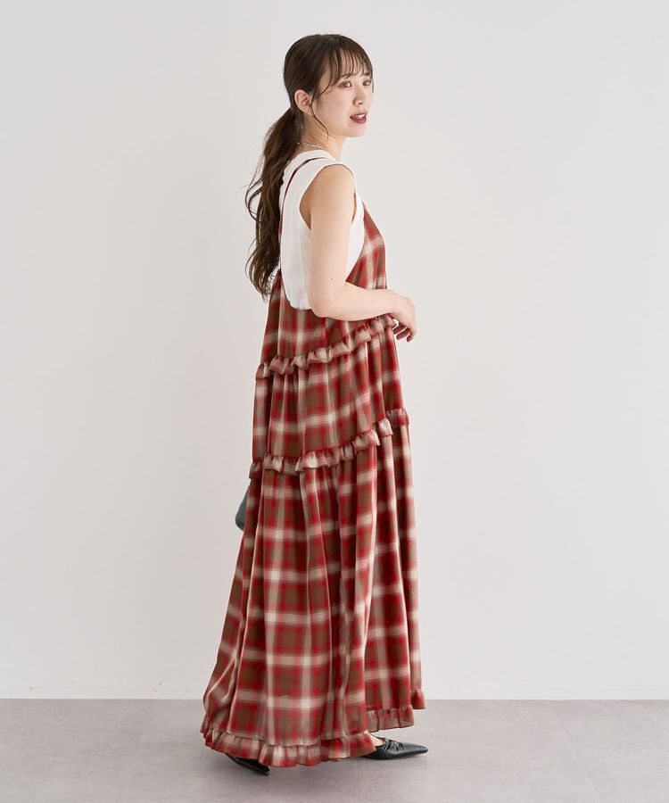 Green Parks「・Petit Fleur オンブレーチェックキャミワンピ」|ワンピース|