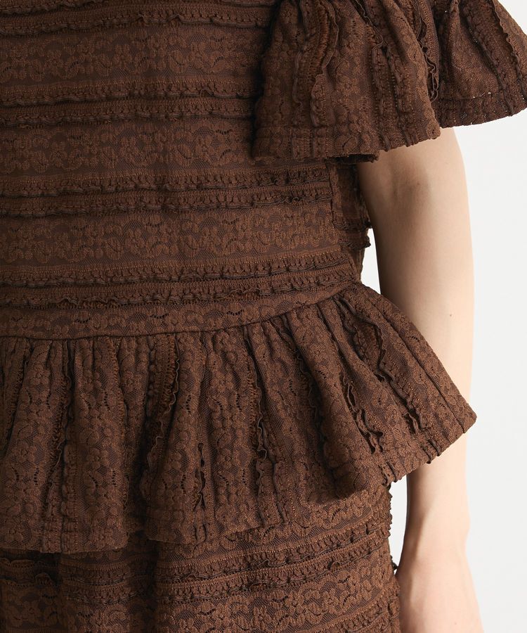 Green Parks「・SUGAR SPOON レースフリルプルオーバー」|Tシャツ・カットソー|