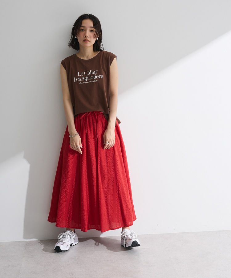 Green Parks「ノースリーブフェミニンロゴプルオーバー」|Tシャツ・カットソー|