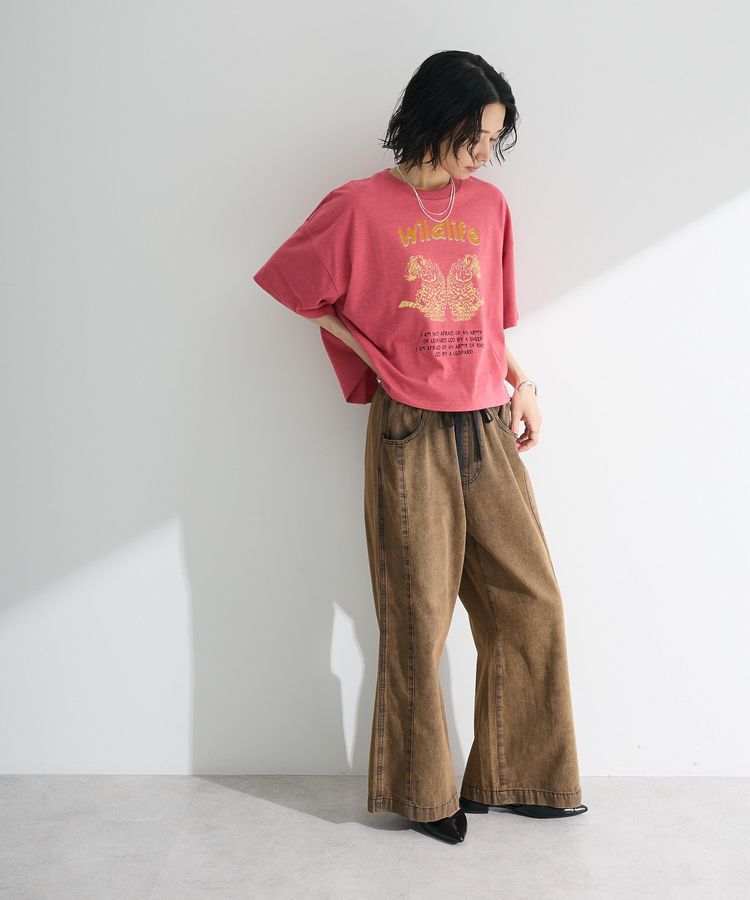 Green Parks「ライトデニムイージーバギーパンツ」|デニム|