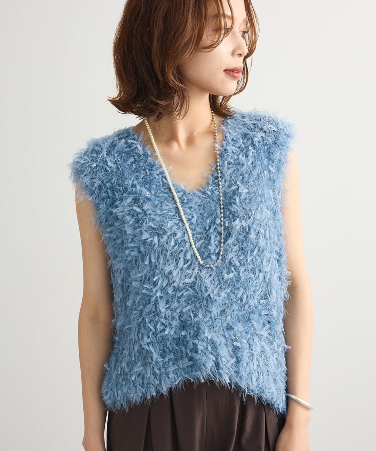 Green Parks「フェザーヤーンニットベスト」|ベスト・ジレ|