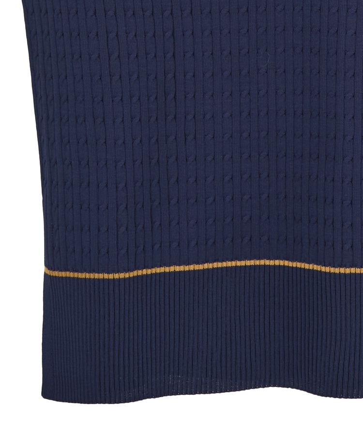 Green Parks「裾ラインケーブルニットベスト」|ベスト・ジレ|