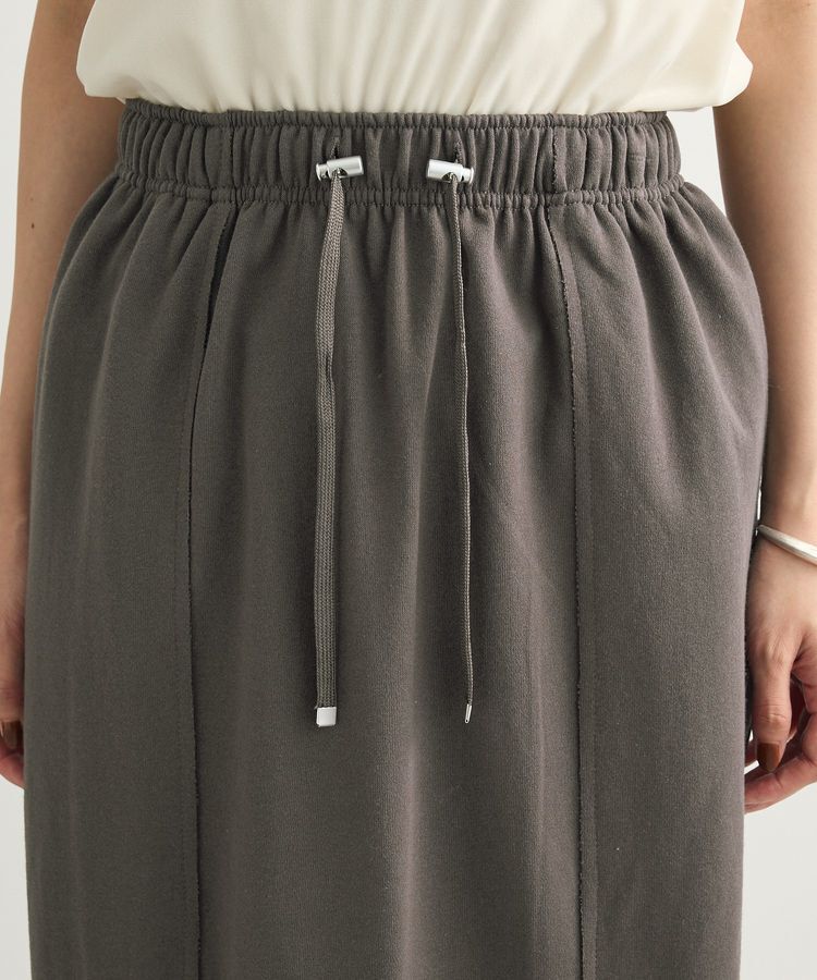 Green Parks「ドロストイージーウエスト裏毛Iラインスカート」|タイト|