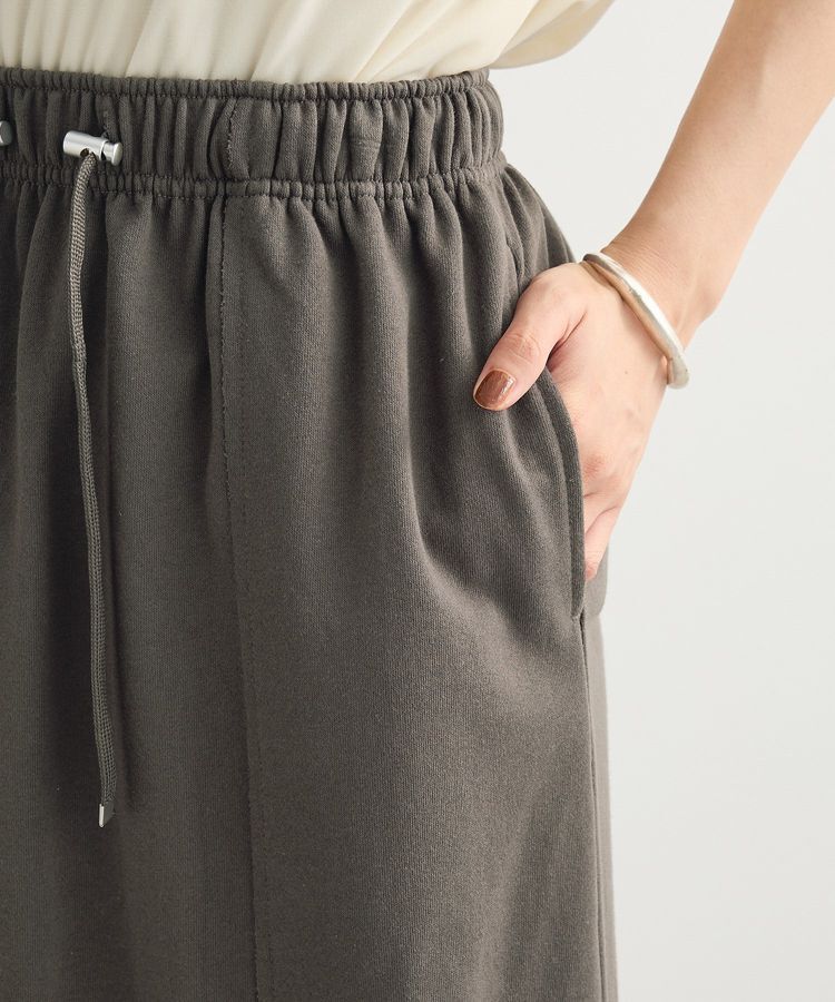 Green Parks「ドロストイージーウエスト裏毛Iラインスカート」|タイト|