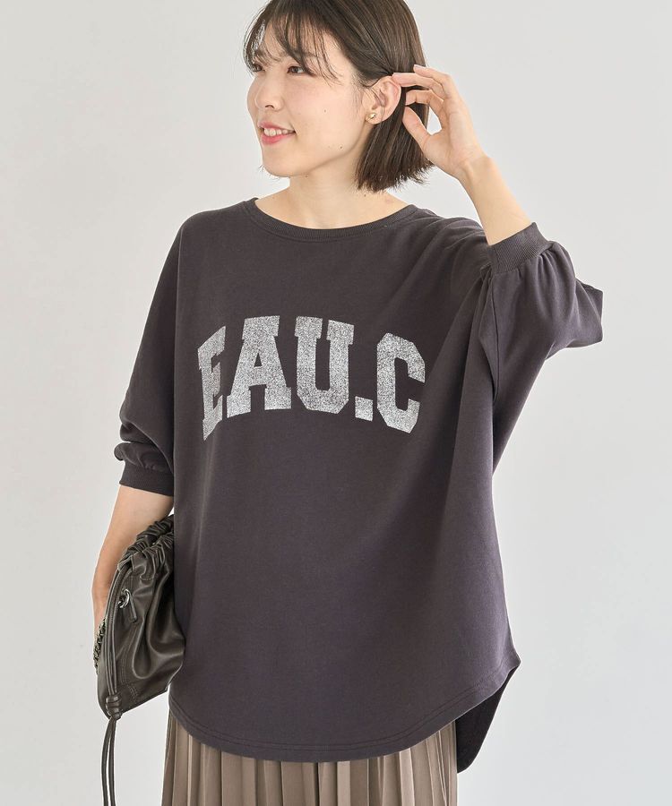 Green Parks「7分袖ミニ裏毛ドルマンロゴプルオーバー」|Tシャツ・カットソー|