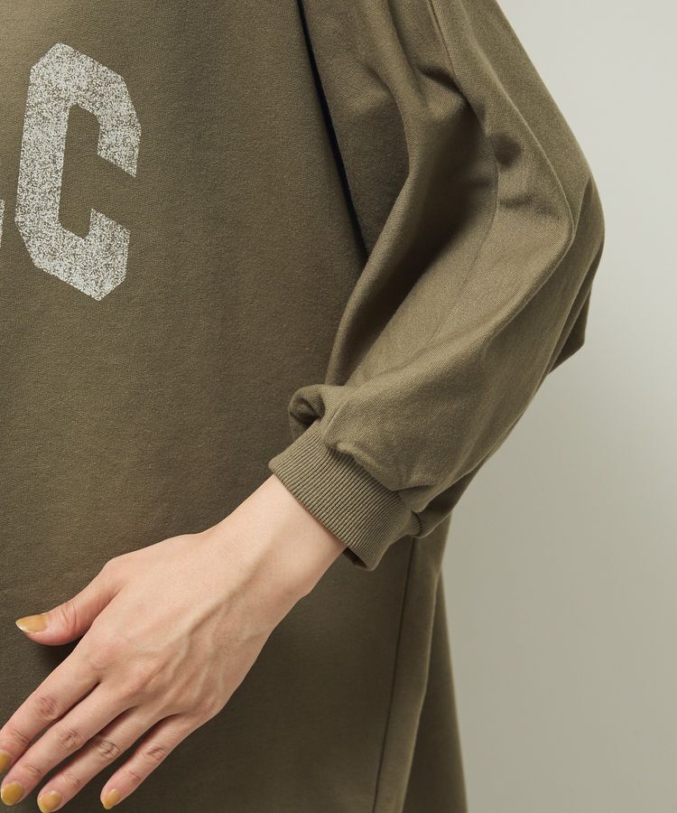 Green Parks「7分袖ミニ裏毛ドルマンロゴプルオーバー」|Tシャツ・カットソー|