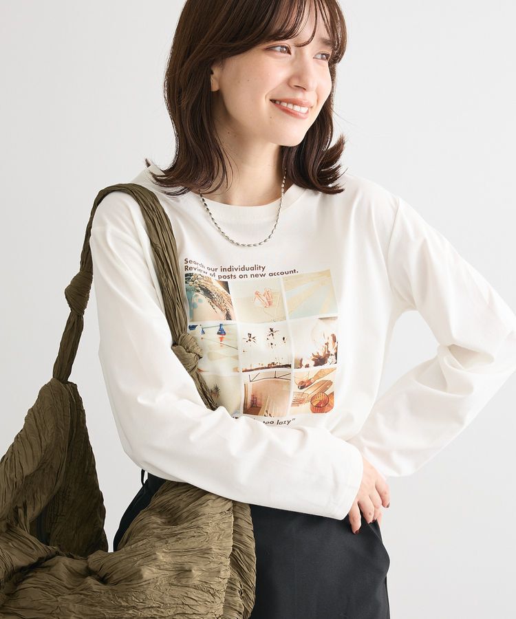 Green Parks「分割フォト長袖Tシャツ」|Tシャツ・カットソー|