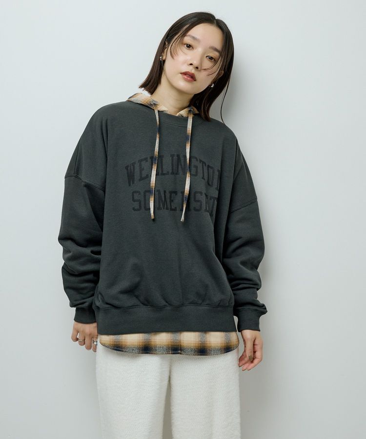 armonia「オーバーサイズロゴ裏毛プルオーバー」|スウェット・ジャージ|Charcoal Gray