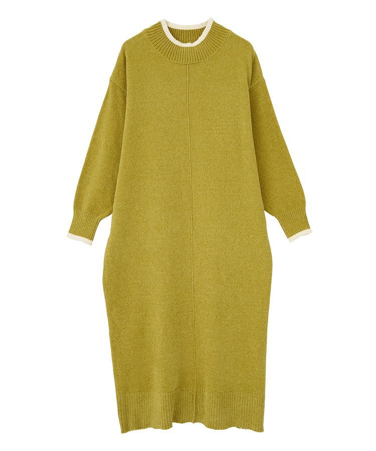 Green Parks「配色リラックスモールニットワンピース」|ワンピース|