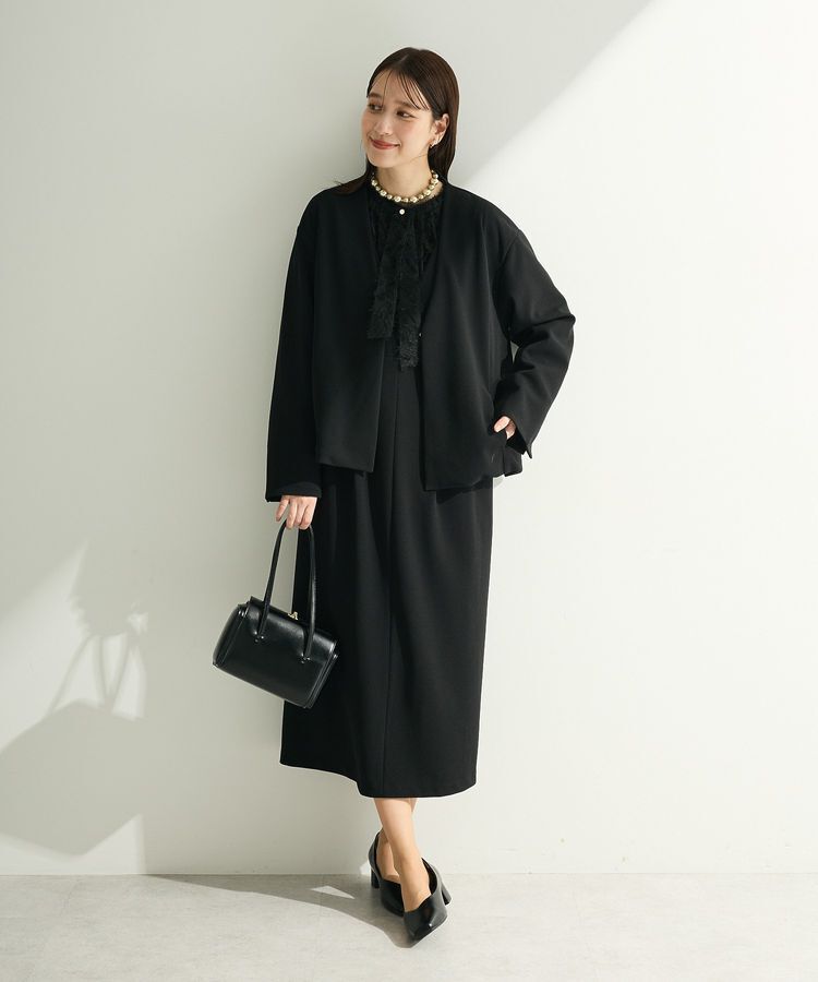 Green Parks「O.洗えてストレッチ ノーカラージャケット」|テーラードジャケット|