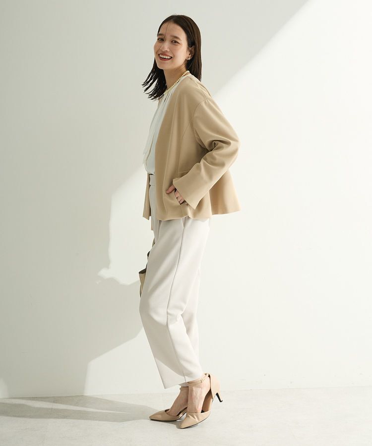 Green Parks「O.洗えてストレッチ ノーカラージャケット」|テーラードジャケット|