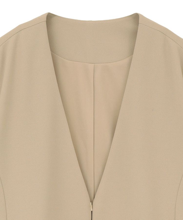 Green Parks「O.洗えてストレッチ ノーカラージャケット」|テーラードジャケット|