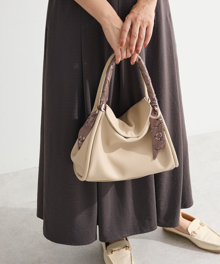 Green Parks「3SETスカーフ付コードハンドルバッグinポーチ」|ショルダー・メッセンジャー|Beige