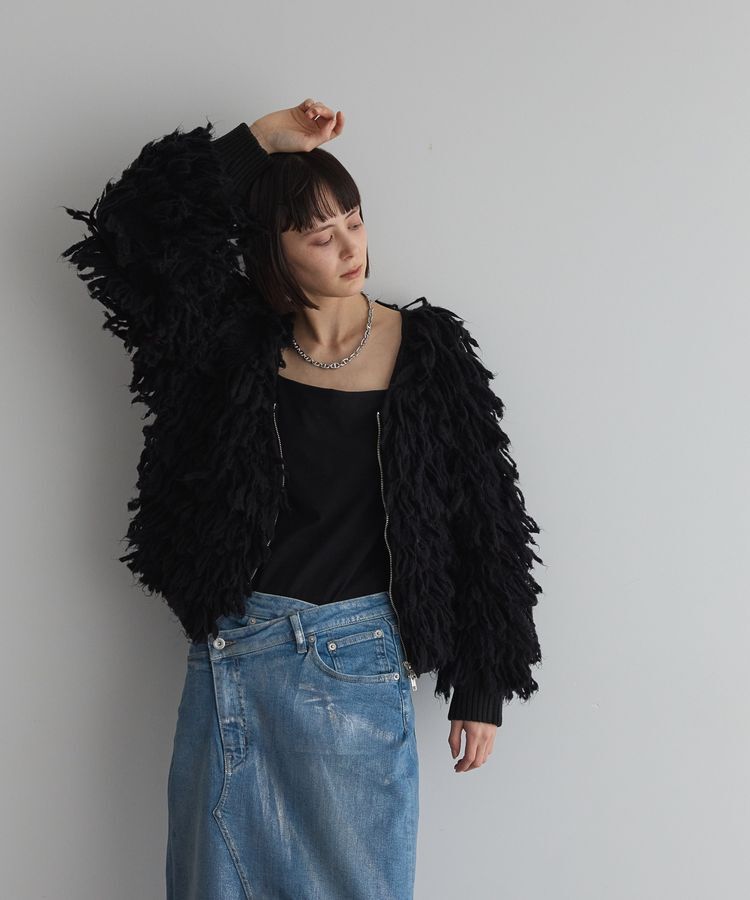 GARAGE OF GOOD CLOTHING「【TORRAZZO DONNA】フリンジニットブルゾン」|ブルゾン・スタジャン|