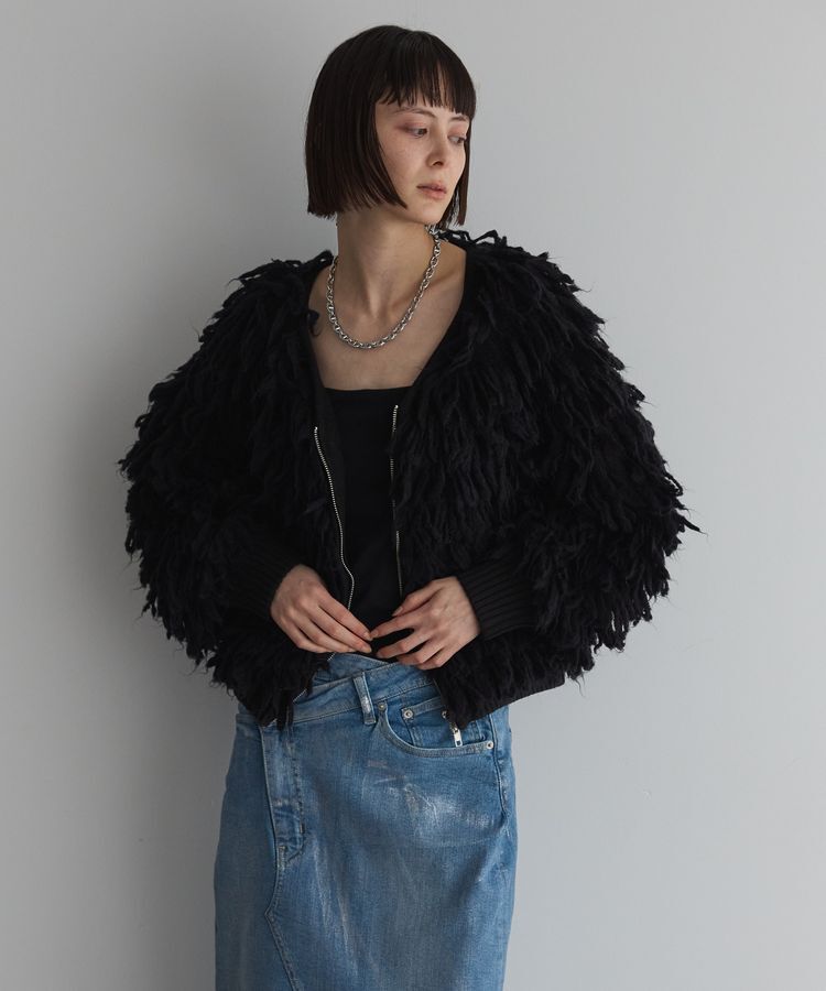 GARAGE OF GOOD CLOTHING「【TORRAZZO DONNA】フリンジニットブルゾン」|ブルゾン・スタジャン|