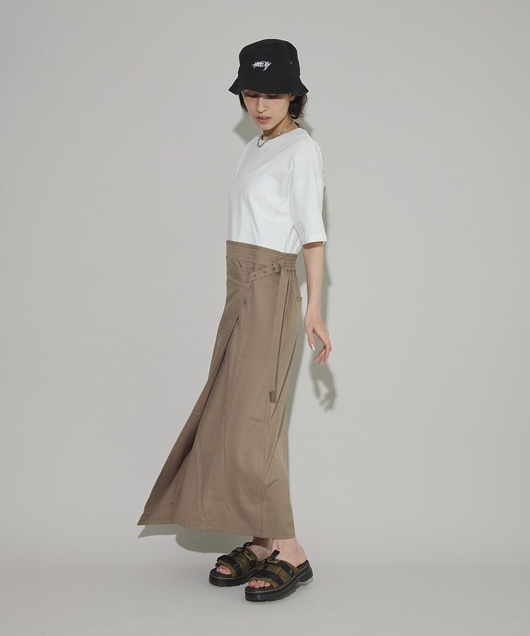 GARAGE OF GOOD CLOTHING「異素材MIX Iラインワンピース」|ワンピース|