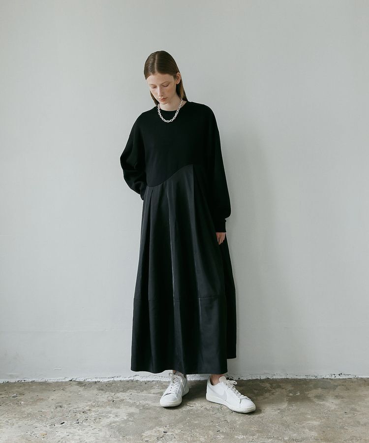 GARAGE OF GOOD CLOTHING「異素材MIXコクーンワンピース」|ワンピース|