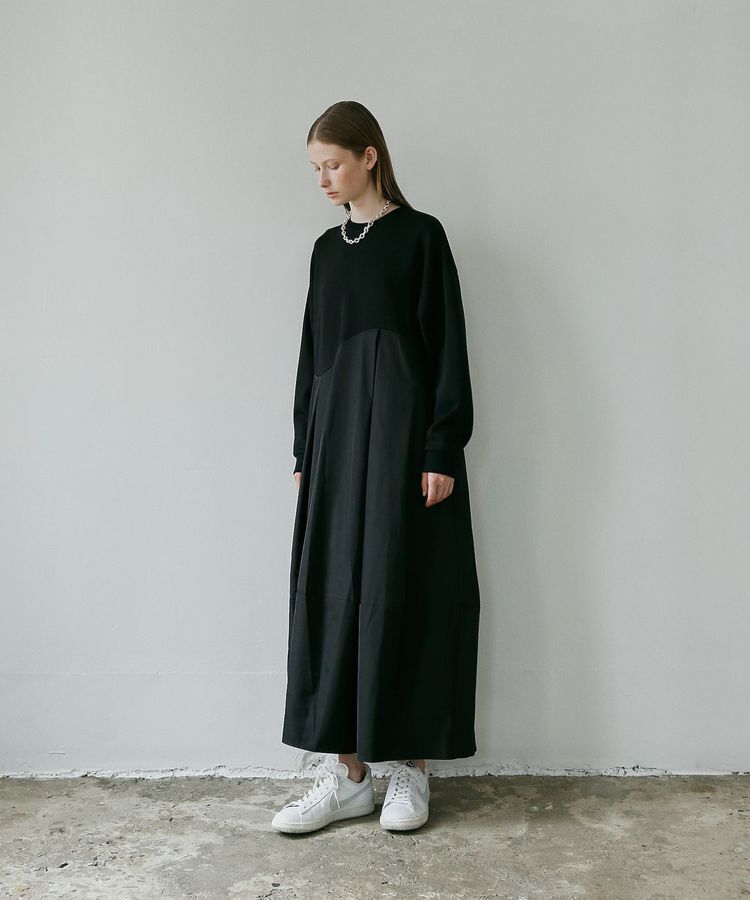 GARAGE OF GOOD CLOTHING「異素材MIXコクーンワンピース」|ワンピース|