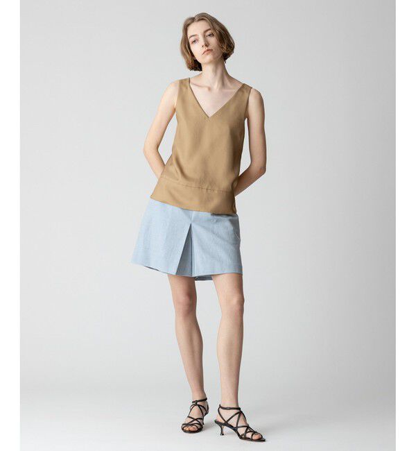 allureville「シルキーツイルタンクキャミソール」|シャツ・ブラウス|