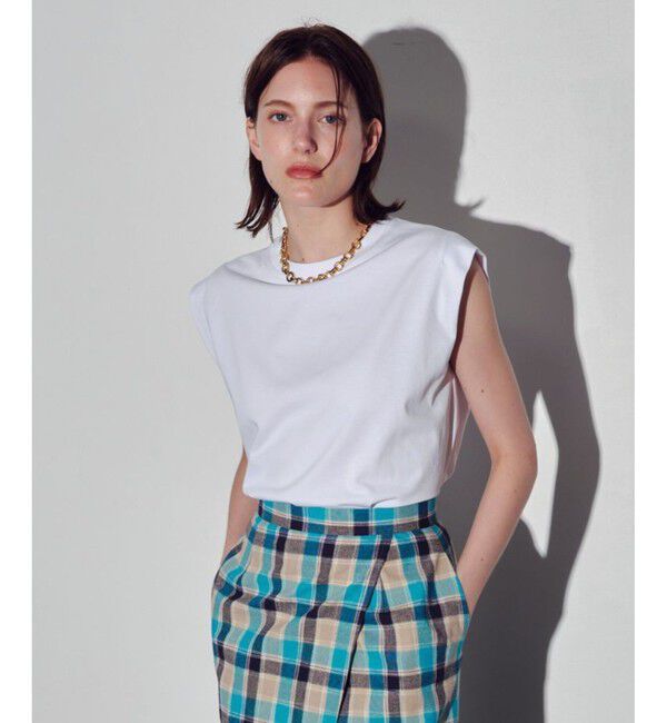 allureville「強撚天竺タックトップス」|Tシャツ・カットソー|オフホワイト