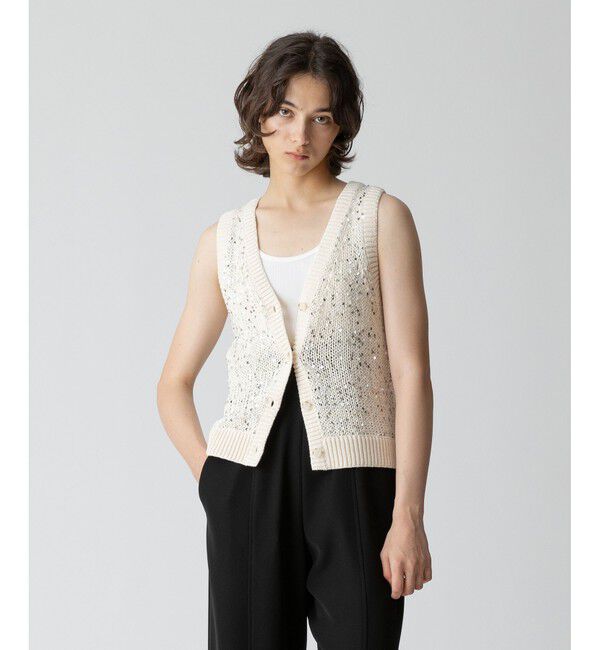 allureville「スパンコールニットジレ」|その他|