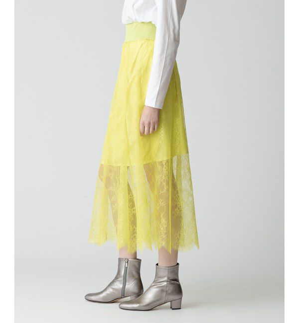 allureville「フラワーレースシースルースカート」|スカート|