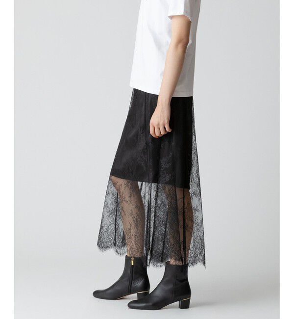 allureville「フラワーレースシースルースカート」|スカート|