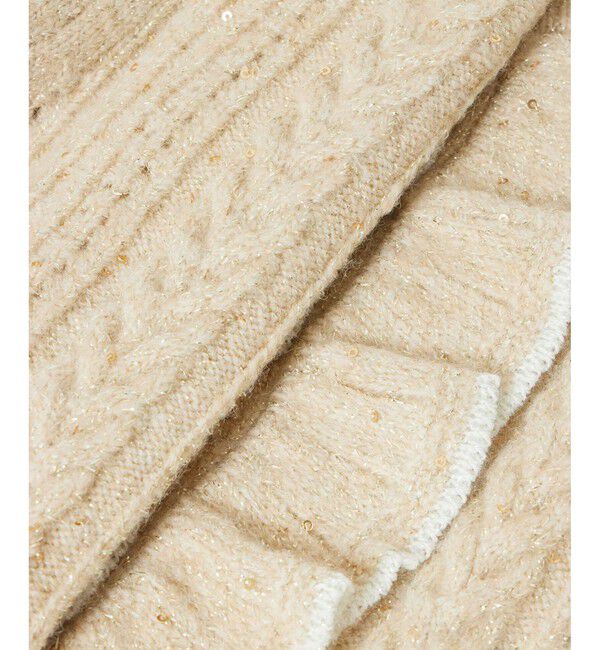 LOULOU WILLOUGHBY「【LOULOU WILLOUGHBY】フロントフリルラメプルオーバー」|ニット・セーター|