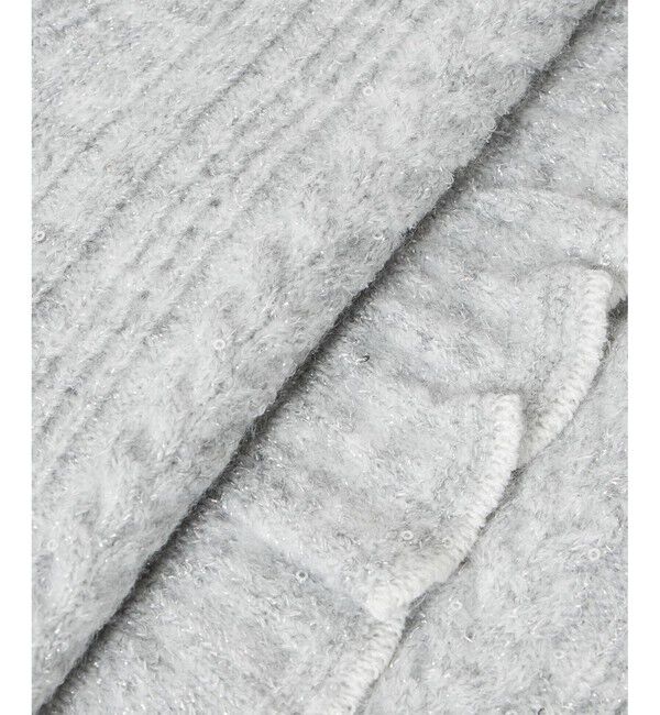 LOULOU WILLOUGHBY「【LOULOU WILLOUGHBY】フロントフリルラメプルオーバー」|ニット・セーター|