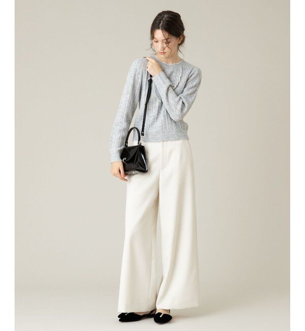 LOULOU WILLOUGHBY「【LOULOU WILLOUGHBY】フロントフリルラメプルオーバー」|ニット・セーター|