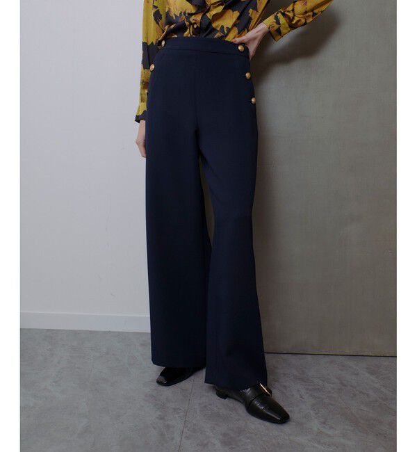 allureville「ダブルクロスマリンパンツ」|チノ|ネイビー